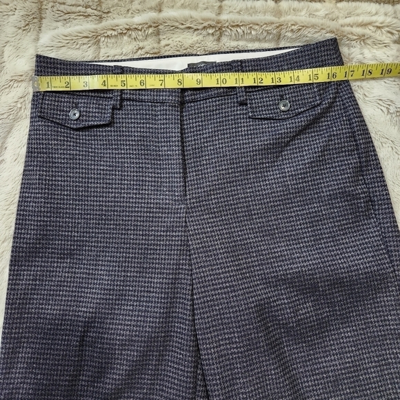 SIZE 8T LOFT Trouser Wool looking Black Grey color High waist dress pant NWT - Picture 6 of 15